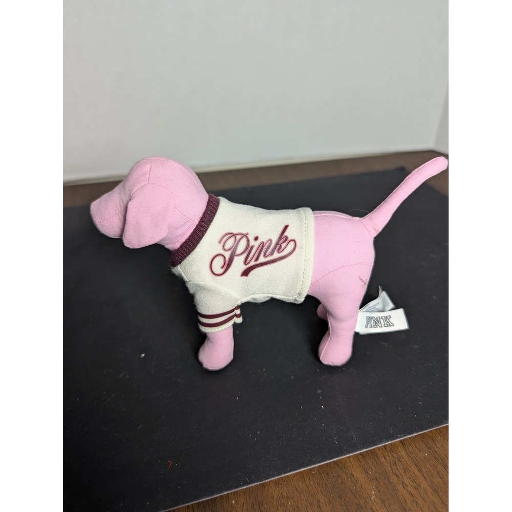 Victoria's Secret Pink Logo Varsity Sweater Plush Dog Summer 2025